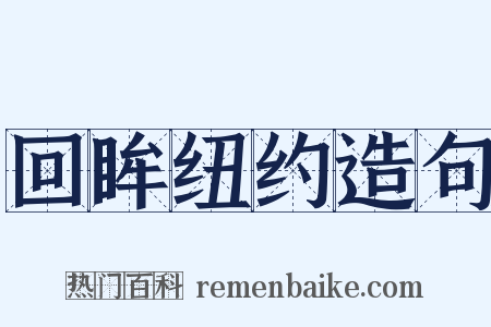 回眸纽约造句是什么意思的图片